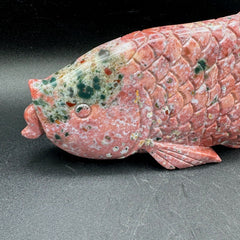 Pink Agate Fish Carving - 826g