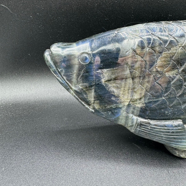 Labradorite Fish Carving - 2148g