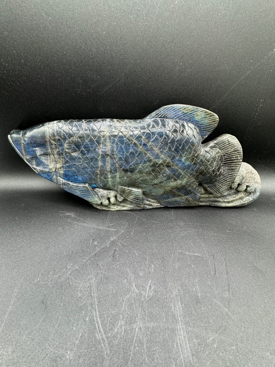 Labradorite Fish Carving - 2148g