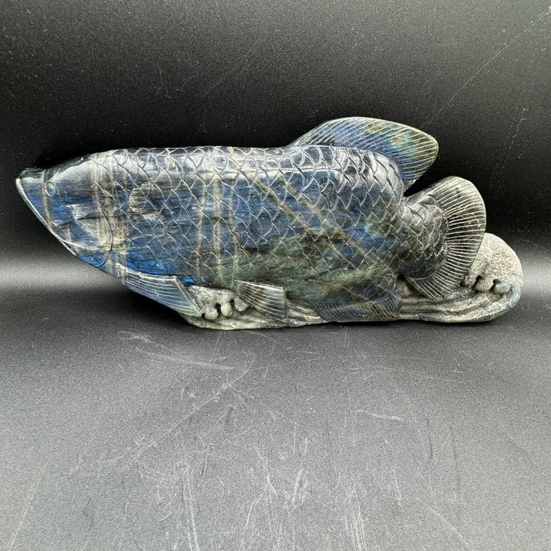 Labradorite Fish Carving - 2148g