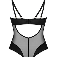 Crotchless Mesh Black Teddy: Obsessive Lingerie Ultimate Allure