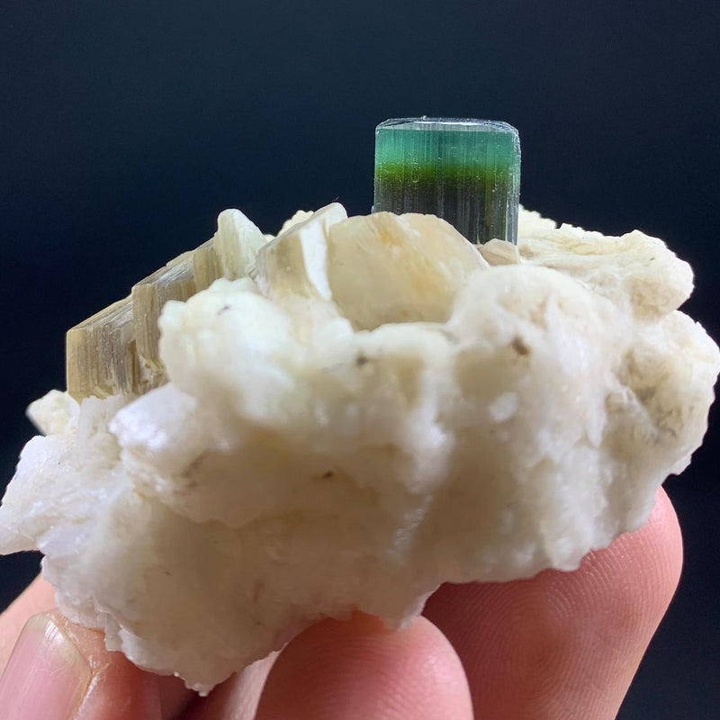 Greencap Tourmaline Specimen - 112g