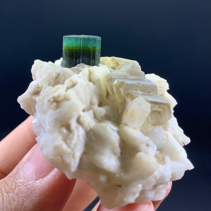 Greencap Tourmaline Specimen - 112g
