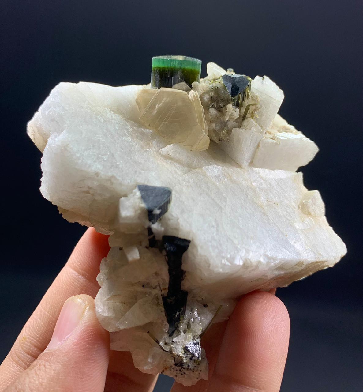 Green Cap Tourmaline Specimen - 197g