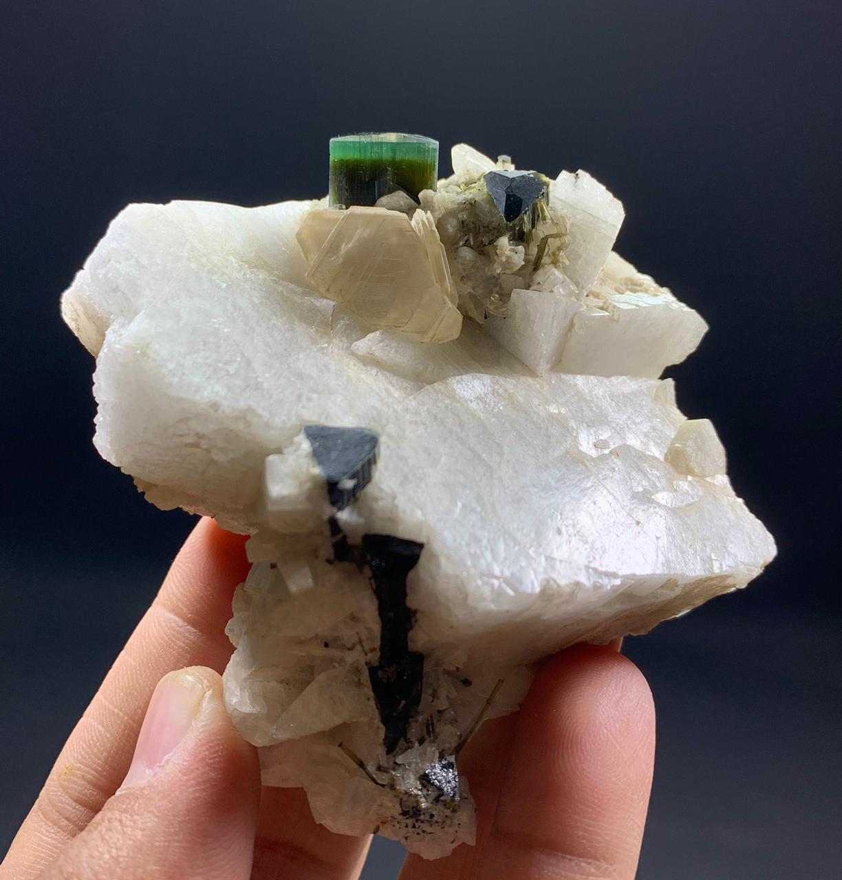 Green Cap Tourmaline Specimen - 197g