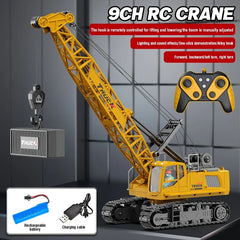 Big Rc Truck Alloy Crane 2.4G Remote Control Truck 9Ch 11Ch 13Ch 15Ch Spray Toy Radio Controlled Engineering Vehicle Excavator