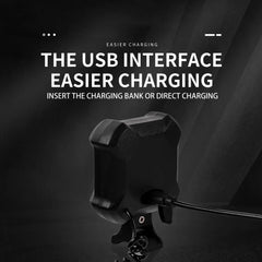 Bicycle Electronic Bell Light Scooter E-bike USB Charging Cycling Warning Alert Safety Riding Device