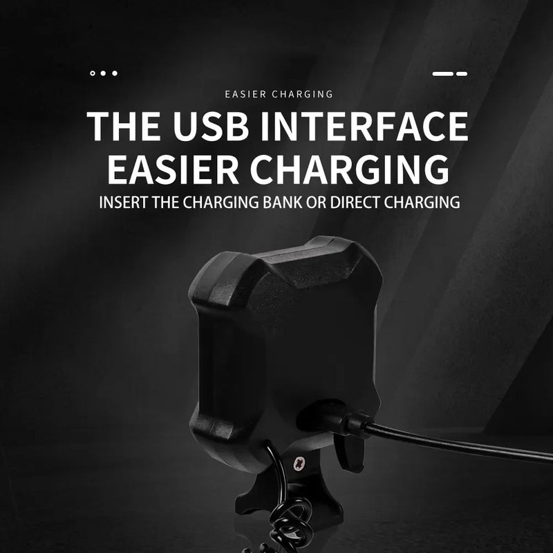 Bicycle Electronic Bell Light Scooter E-bike USB Charging Cycling Warning Alert Safety Riding Device