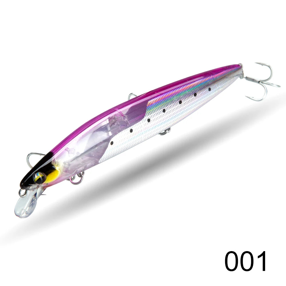 D1 Floating Minnow Fishing Lure 120mm20g/145mm27g Flash Flake Wobbler Baits Weight Slider System For Pike Bass Tackle