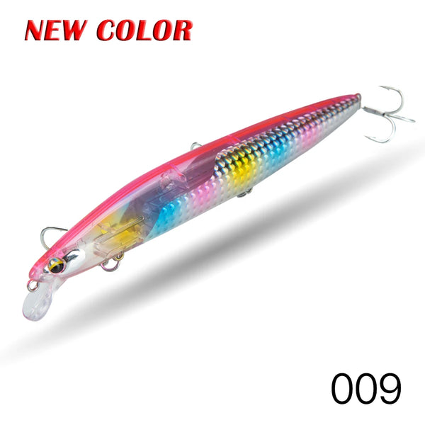 D1 Floating Minnow Fishing Lure 120mm20g/145mm27g Flash Flake Wobbler Baits Weight Slider System For Pike Bass Tackle