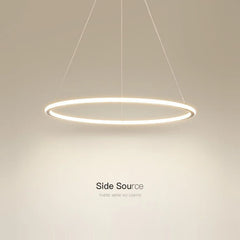 Nordic Simple Round Ring Led Chandeliers Lighting Living Dining Room Lustre Circle Pendant Lights Bedroom Hanging Lamps Fixtures