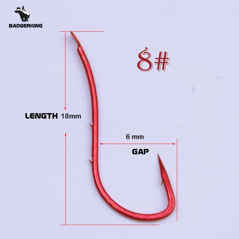 20pcs/lot fishhook for live bait fishing with double shank barbs bait holder fishook beach fishing hooks