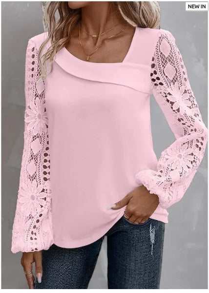 Fashion White Lace Blouse Women 2023 Casual New Arrivals Shirts And Blouses Elegant Female Loose Long Sleeve Tops