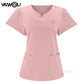NEW Slim fitting elasticity scrubs sets Operating Room Medical Uniform scrubs uniform nurse women Solid color Surgery Suit