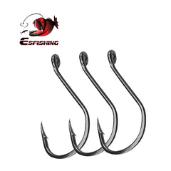 ESFISHING Fishing Hook High Carbon Steel Hooks 20PCS 1/0 2/0 3/0 4/0 High Strength Single Eye Hooks For Soft Lure