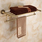 DecorBites™ Brass Bathroom Hardware Set: Shelf, Toilet Brush Holder, Paper & Towel Holder