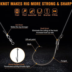 3pcs Catfish Rigs Catfish Float With Hook for Catfish Crappie Trout Fishing Tackle Accessories Equipment