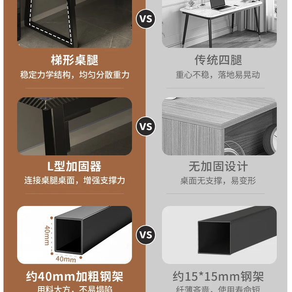 Gaming Desk, Carbon Fiber Computer Desk, Office Home Games, Desktop Desk