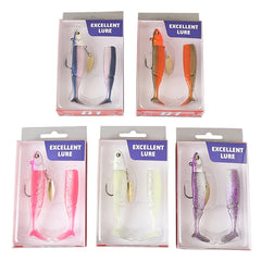 TAIYU Hot Sale Fishing Lures 20g Jig Head T-tail Silicone Soft Lure Wobbler Metal Spinner Spoon Bait For Pike Trout Bass Fishing