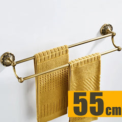 DecorBites™ Brass Bathroom Hardware Set: Shelf, Toilet Brush Holder, Paper & Towel Holder