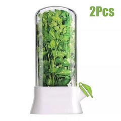 Herb Keeper for Refrigerator Keep Herbs Fresh Longer Premium Herb Saver Versatile Container for Cilantro Parsley Basil Mint