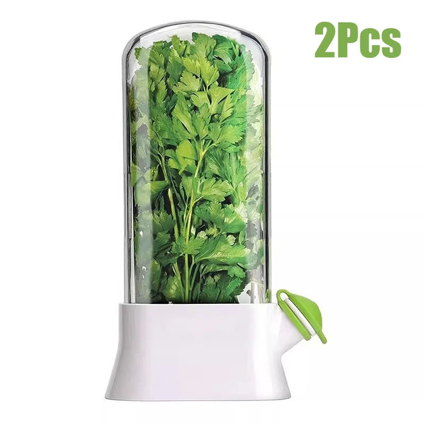 Herb Keeper for Refrigerator Keep Herbs Fresh Longer Premium Herb Saver Versatile Container for Cilantro Parsley Basil Mint
