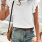 Elegant Ruffles Sleeveless O Neck Loose Blouse Women Summer Casual Solid Shirt Office Lady Chic Simple Luxury Tops Streetwear