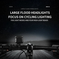 Bicycle Electronic Bell Light Scooter E-bike USB Charging Cycling Warning Alert Safety Riding Device