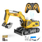 1/18 RC Excavator Alloy Electric Toy Spray with Light 15/13/12 Channel Kids Simulation Remote Control Car RC Truck Toys for Boys