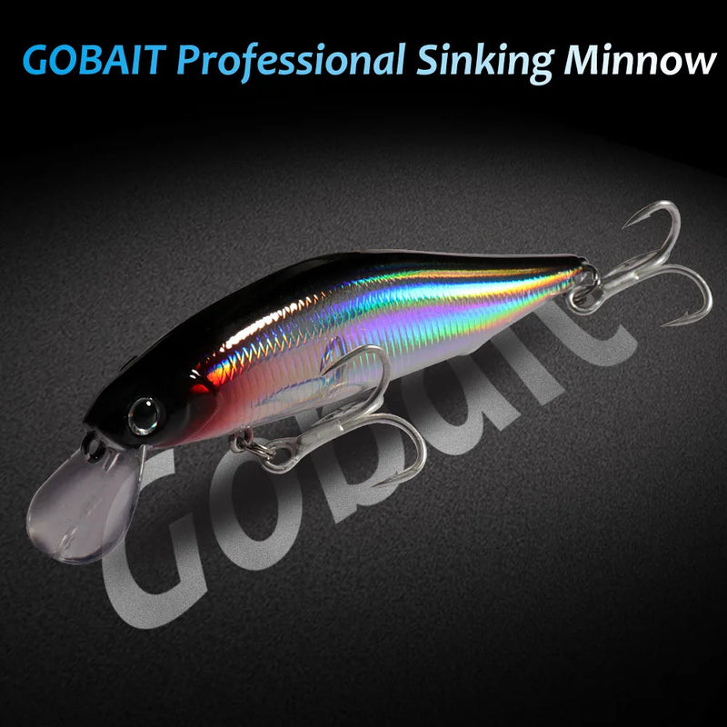 Sinking Minnow Lure 14g Long Shot Wobbler Magnetic Boost Swimbait Carp Fishing Tackle Hook Crankbait Jerkbait Silicone Bait