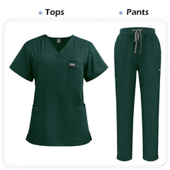 Niaahinn Scrubs Uniforms Sets Nursing High-quality Medical Uniform Wholesale Nurse Hospital Workwear Short Sleeved Top Pants Set