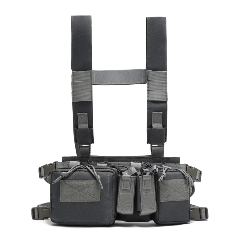 Tactical Vest CS Match Wargame Military Gear Pack Outdoor Camping Nylon Chest Rig Vest Fit Airsoft Hunting Apparel Accessories