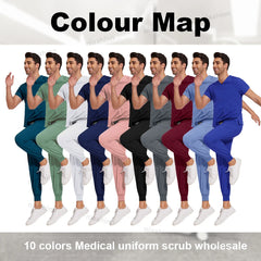 Scrubs Men Women Wholesale Scrubs Uniforms Medical Jogger Set Nurses Accessories Dental Clinic Pet Grooming Scrub Top Pants Sets