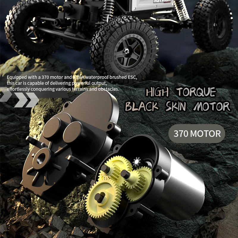 1/18 RC Climbing Car 4WD Off-road Remote Control Vehicle RTR Rock Crawler Big-wheel 4x4 Electric Truck Model Toys for Kids