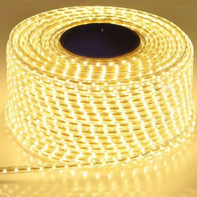 LED Strips Light 220V SMD2835 IP67 Waterproof Flexible Rope Lamp 120Leds/M High Brightness Outdoor Indoor Tape Decor EU Plug