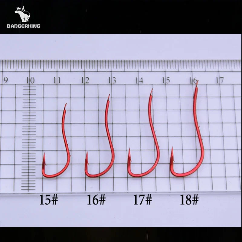 20pcs/lot fishhook for live bait fishing with double shank barbs bait holder fishook beach fishing hooks