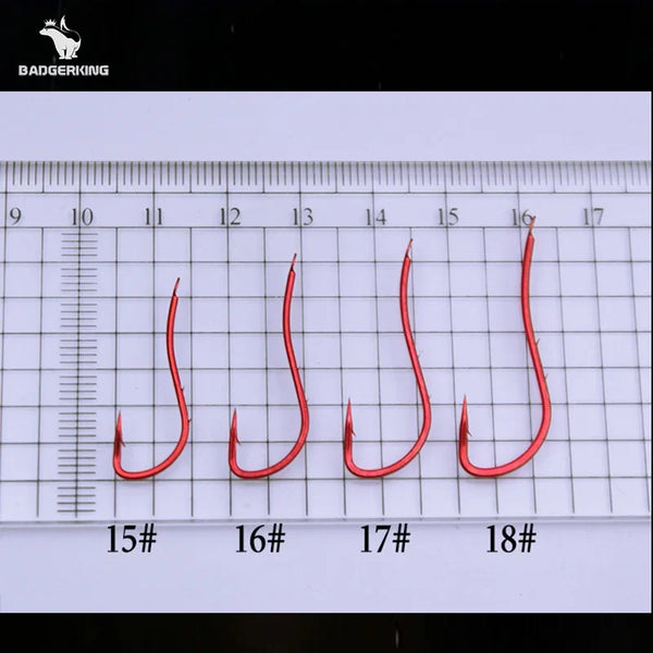 20pcs/lot fishhook for live bait fishing with double shank barbs bait holder fishook beach fishing hooks