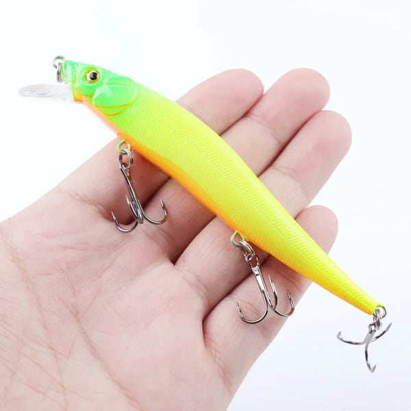 1 Pcs Fishing Lure 11.5cm/14g Minnow Crankbait Wobblers 3D Eyes Perch Artificial Bait Pike Carp Bait Swim Bait Fishing Pesca