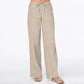 Women Pants Fashion Linen Cotton Solid Elastic Waist Trousers Female Plus Size Ankle-length Trousers Summer Casual Pants