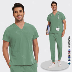 New Lightweight Anti-wrinkle Surgical Uniform Woman Men Medical Nurse Scrub Set Soft Breathable Jogger Nursing Clinical Workwear