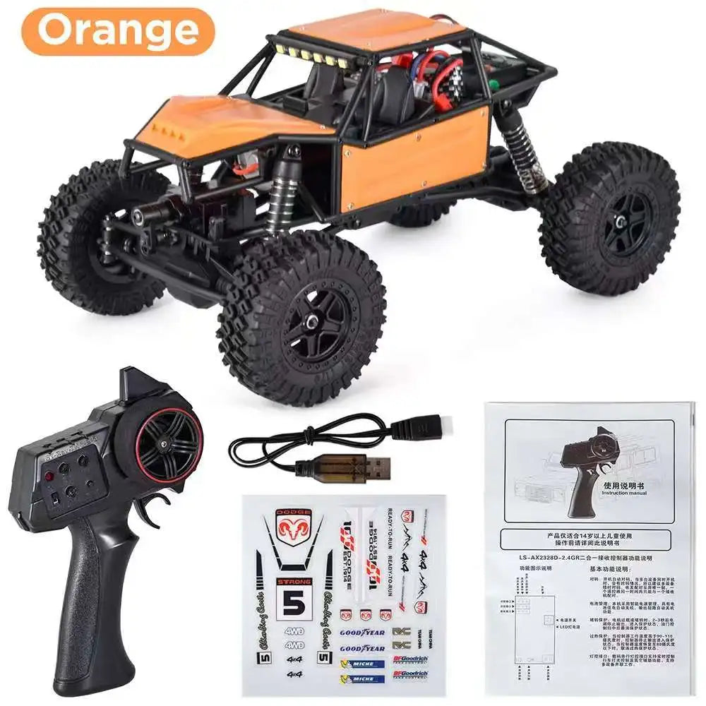 1/18 RC Climbing Car 4WD Off-road Remote Control Vehicle RTR Rock Crawler Big-wheel 4x4 Electric Truck Model Toys for Kids