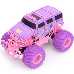 Electric climbing pink pickup truck, children's anti-fall stunt remote control toy, perfect Christmas decoration and party gift