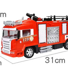 Large Size Fall Resistant Electric Remote Control Fire Truck Toy Set Children Simulation Sprinkler Engineering Car Boy Toy Gift