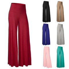 Women's Soft Wide Leg Pants Spring Summer Thin Stretch High Waist Palazzo Pants Korean Casual Pants Loose Oversize Floor Pants
