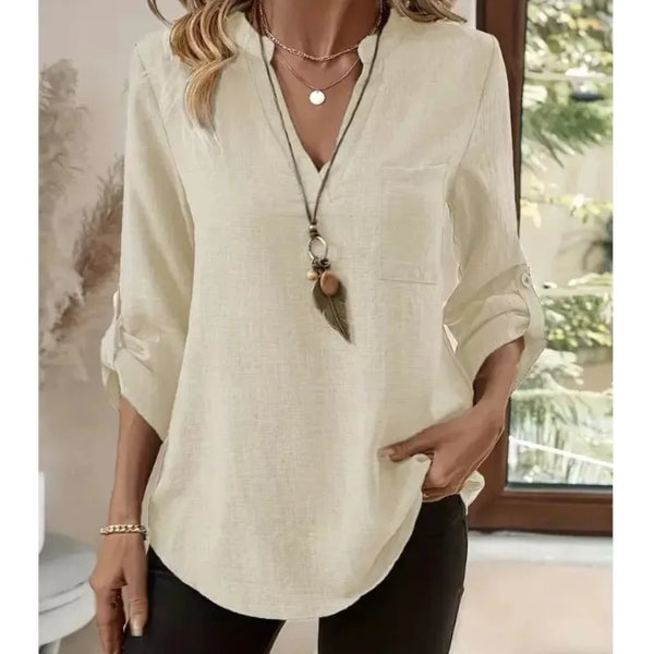 Casual Loose Blouses For Women Fashion 2025 Autumn Vintage Women's Oversized Shirts And Blouses Elegant Youth Female Solid Tops