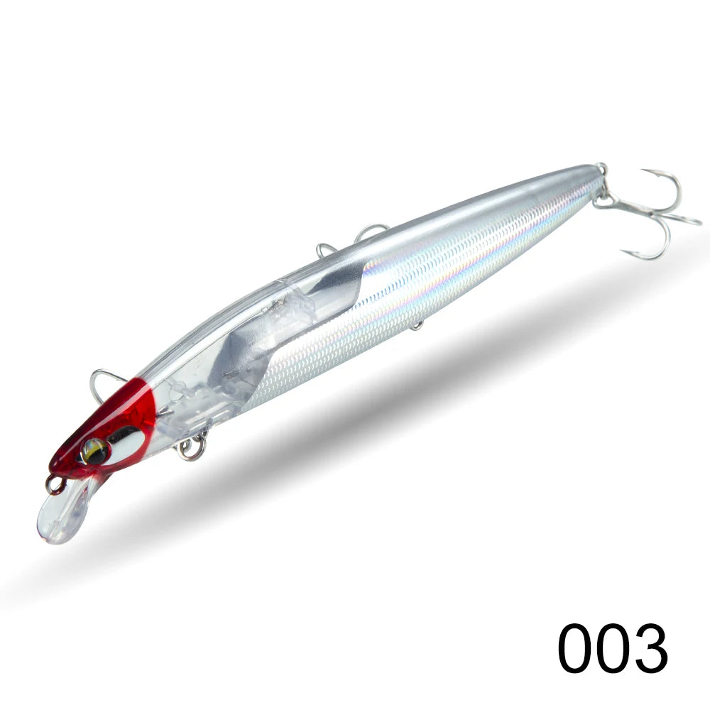 D1 Floating Minnow Fishing Lure 120mm20g/145mm27g Flash Flake Wobbler Baits Weight Slider System For Pike Bass Tackle