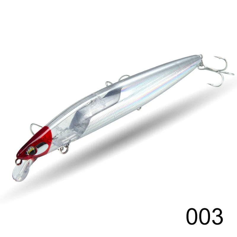 D1 Floating Minnow Fishing Lure 120mm20g/145mm27g Flash Flake Wobbler Baits Weight Slider System For Pike Bass Tackle