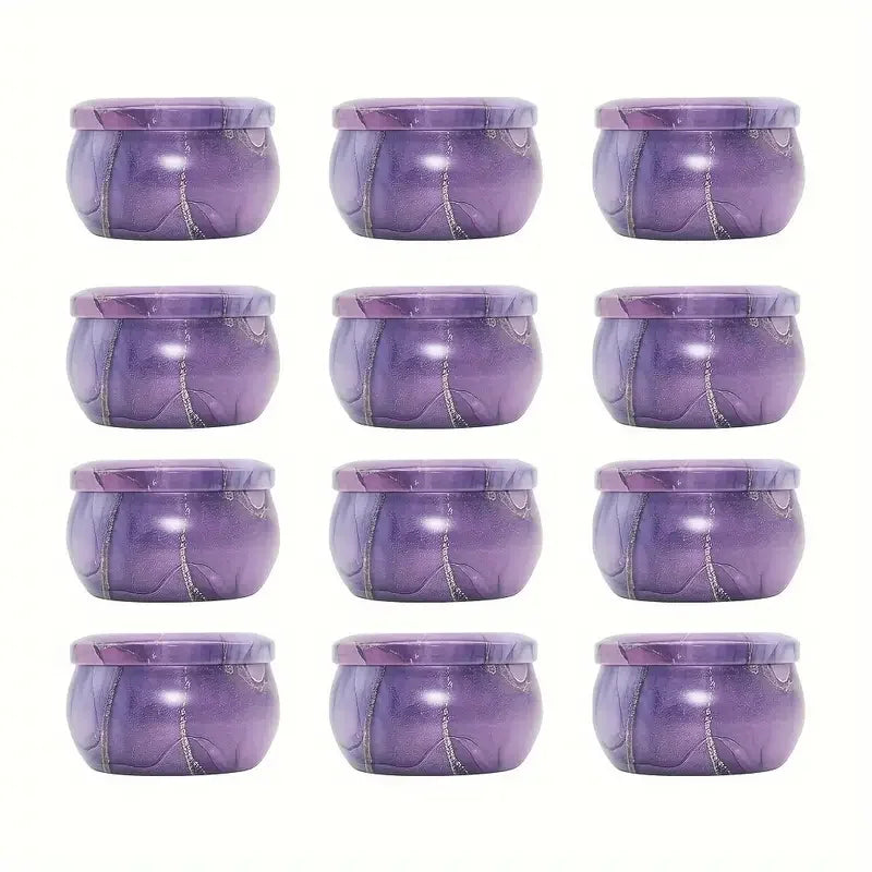 12pcs 4oz Candle Tins With Lids, Round Metal Candle Jars Kit For Loose Candles, Used For DIY Storage, Candle Making Supplies,