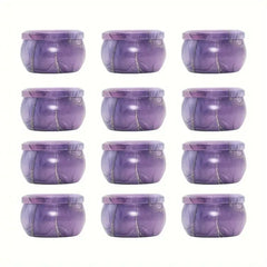 12pcs 4oz Candle Tins With Lids, Round Metal Candle Jars Kit For Loose Candles, Used For DIY Storage, Candle Making Supplies,
