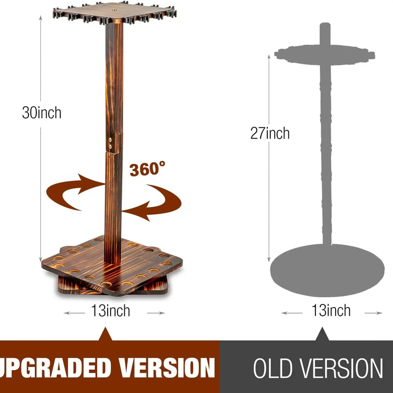 Fishing Rod Holders for Garage 360 Degree Rotating Fishing Pole Rack, Floor Stand Holds up to 16 Rods